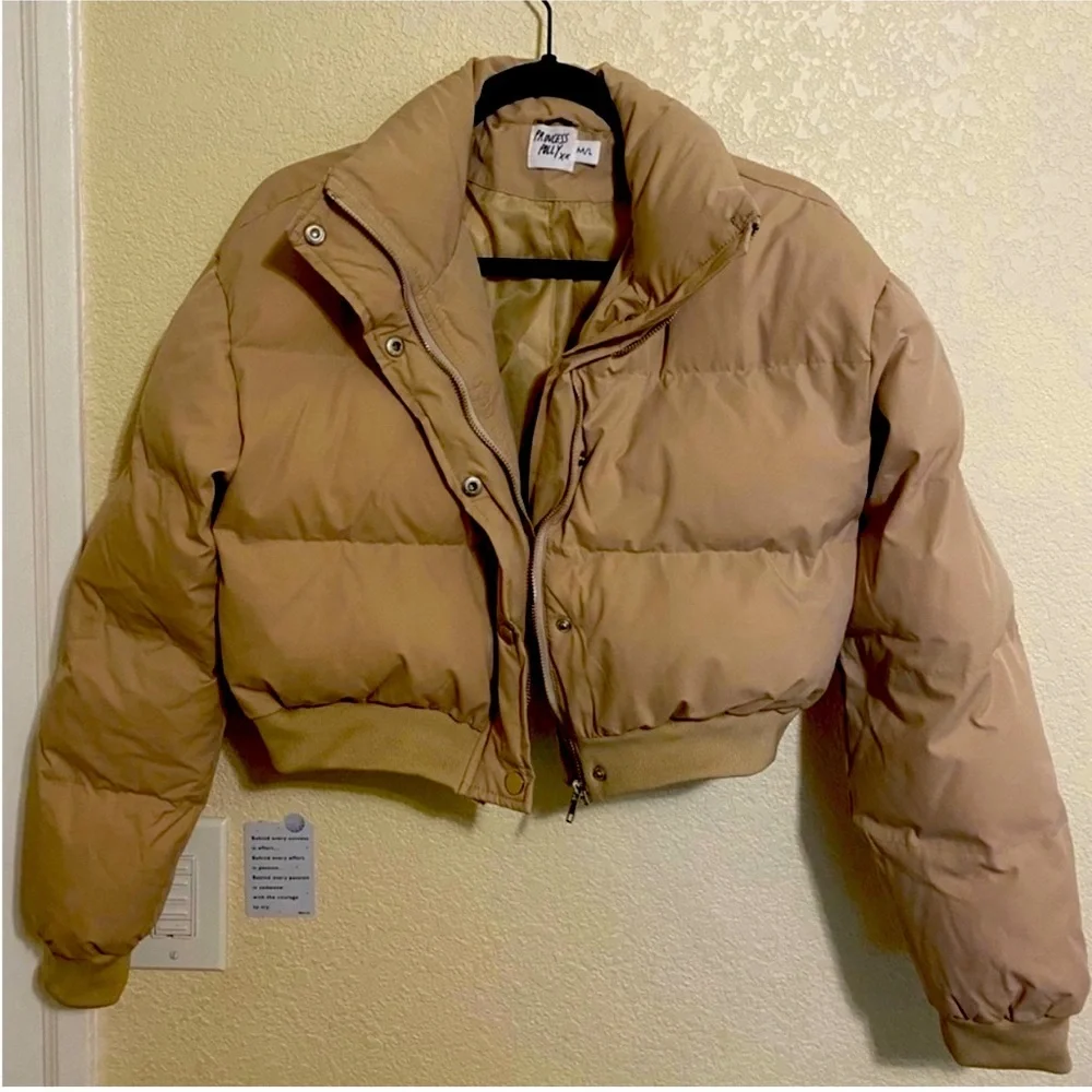 Princess Polly Cropped Puffer Jacket M/L - Picture 1 of 3